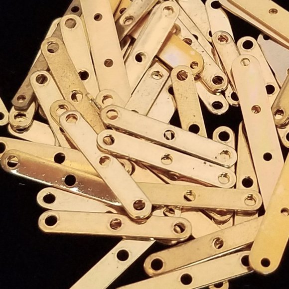 120 SPACER BARS mixed 2 & 3 hole Gold new bundle set - Picture 3 of 7